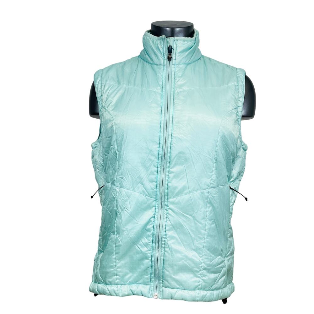 REI Women's Vest Primaloft Mint Green Packable Quilted Ripstop Size M